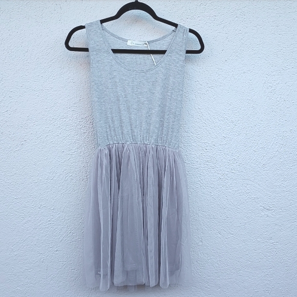 O2 Collection Ribbed Tank Tulle Dress - Picture 3 of 14